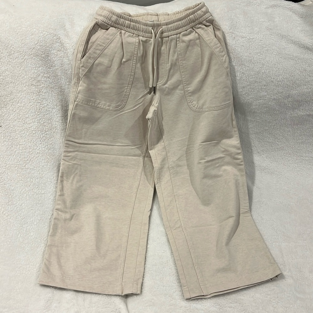 Athleta Farrallon Heathered Wide Crop Pants